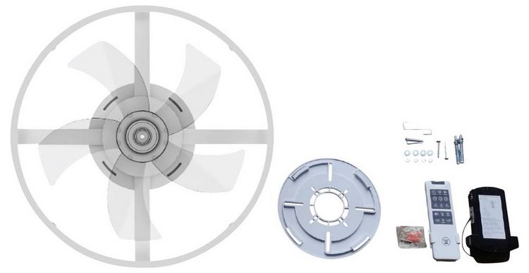 Produktbild: Westinghouse Deckenventilator 20W (&Oslash; x H) 500mm x 165mm Wei&szlig; Timer, mit Fernbedienung, mit Beleuchtung, Wendbare Fl&uuml;gel, mi