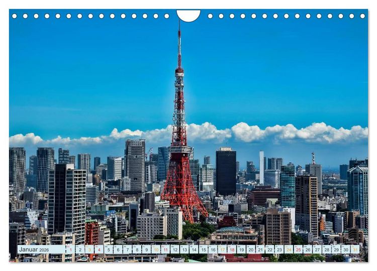 Produktbild: Tokio - Hightech und Menschenmassen (Wandkalender 2026 DIN A4 quer), CALVENDO Monatskalender