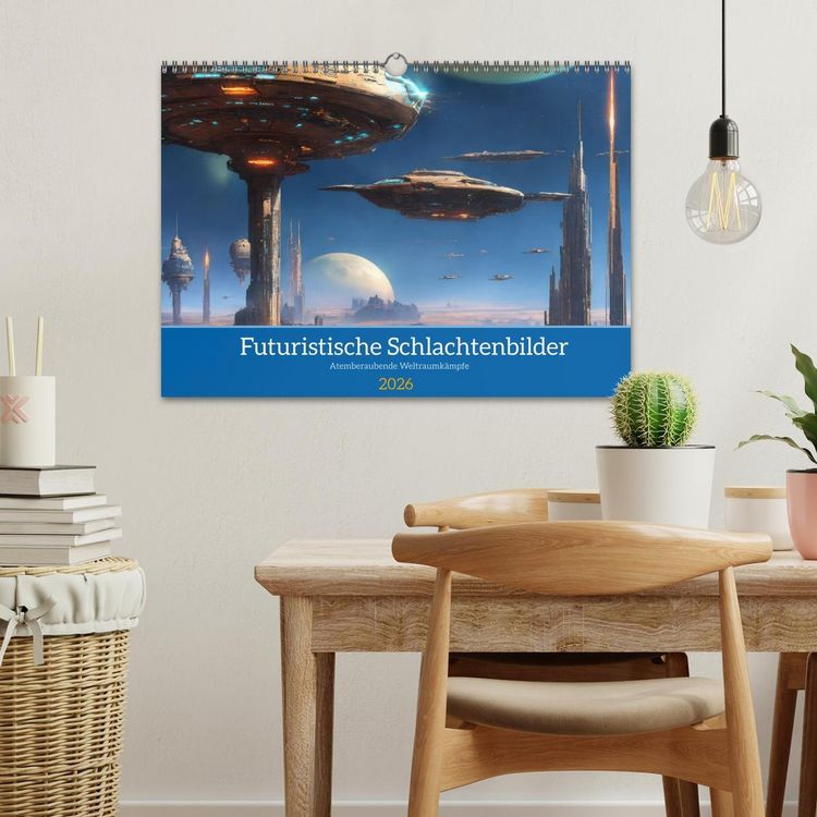 Produktbild: Futuristische Weltraumschlachten (Wandkalender 2026 DIN A3 quer), CALVENDO Monatskalender