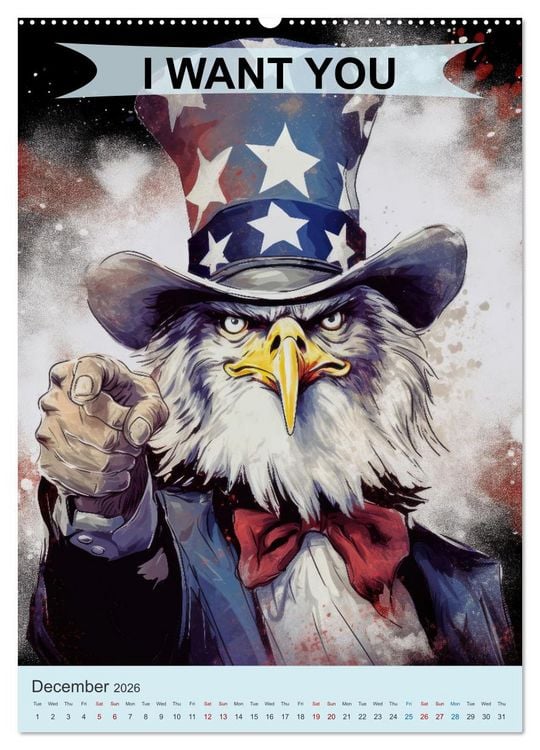 Produktbild: I want you animals (Wall Calendar 2026 DIN A2 portrait), CALVENDO 12 Month Wall Calendar