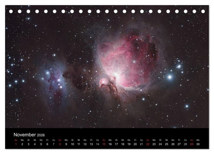Produktbild: Atemberaubender Weltraum (Tischkalender 2026 DIN A5 quer), CALVENDO Monatskalender