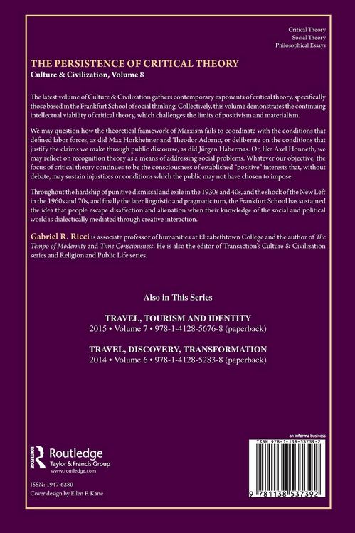 Produktbild: The Persistence of Critical Theory