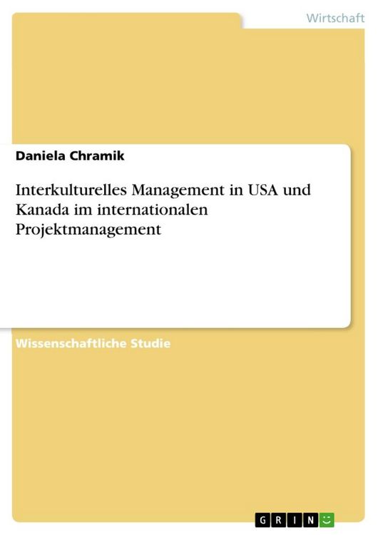 Produktbild: Interkulturelles Management in USA und Kanada im internationalen Projektmanagement