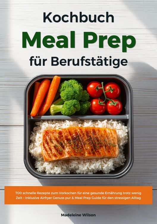 Produktbild: Meal Prep Kochbuch f&uuml;r Berufst&auml;tige: 700 schnelle Rezepte zum Vorkochen f&uuml;r eine gesunde Ern&auml;hrung trotz wenig Zeit - Inklusive Airfryer Genuss pur &
