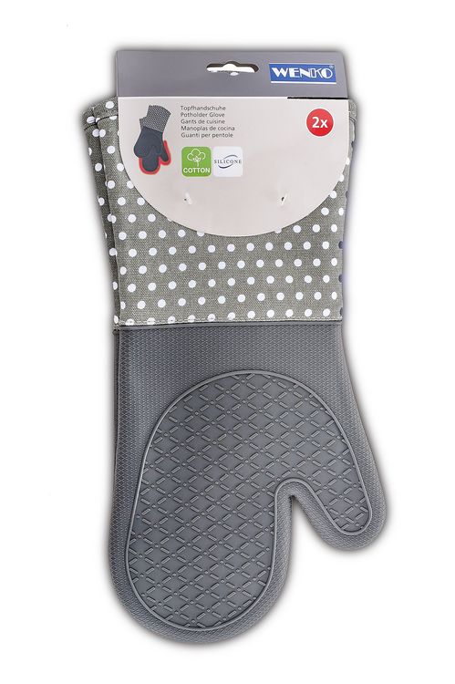 Produktbild: Topfhandschuhe Silikon Grau, 1 Paar