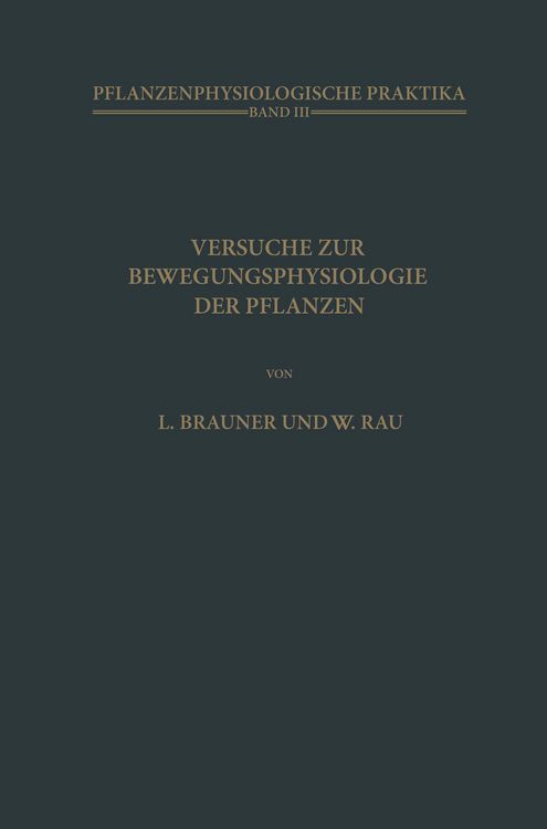 Produktbild: Versuche zur Bewegungsphysiologie der Pflanzen