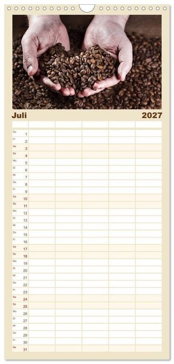 Produktbild: Familienplaner 2027 - Kaffee & Schokolade mit 5 Spalten (Wandkalender, 21 x 45 cm) CALVENDO