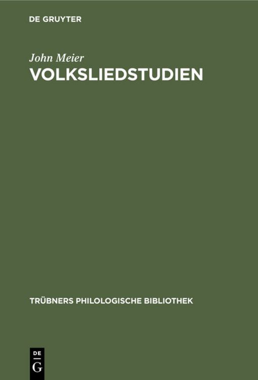 Produktbild: Volksliedstudien