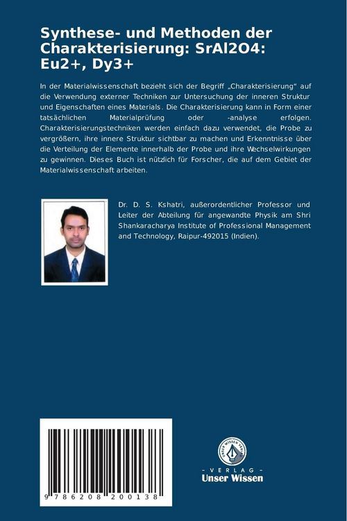 Produktbild: Synthese- und Methoden der Charakterisierung: SrAl2O4: Eu2+, Dy3+