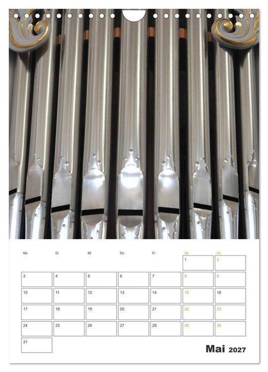 Produktbild: Orgeln zum Verlieben! (Wandkalender 2027 DIN A4 hoch), CALVENDO Monatskalender
