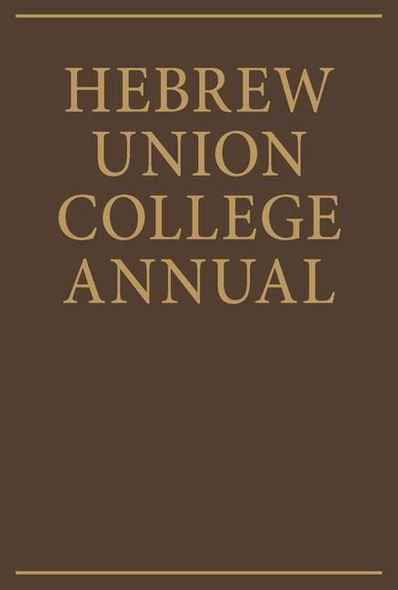 Produktbild: Hebrew Union College Annual Volume 63