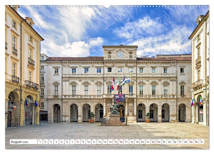 Produktbild: Turin - Zwischen Kaffeeh&auml;usern und K&ouml;nigsschl&ouml;ssern (Wandkalender 2026 DIN A2 quer), CALVENDO Monatskalender