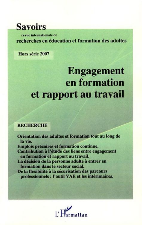 Produktbild: Engagement en formation et rapport au travail