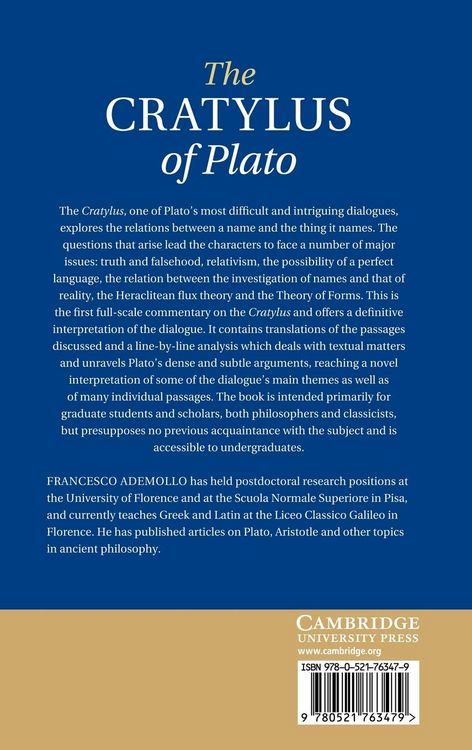Produktbild: The Cratylus of Plato