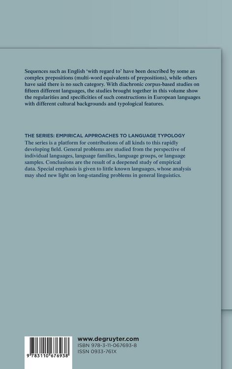 Produktbild: Complex Adpositions in European Languages