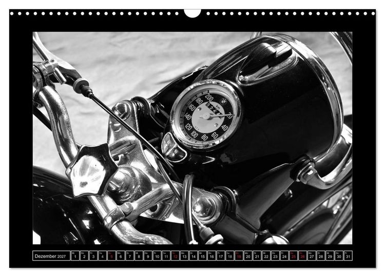 Produktbild: BMW R69S in schwarzweiss (Wandkalender 2027 DIN A3 quer), CALVENDO Monatskalender