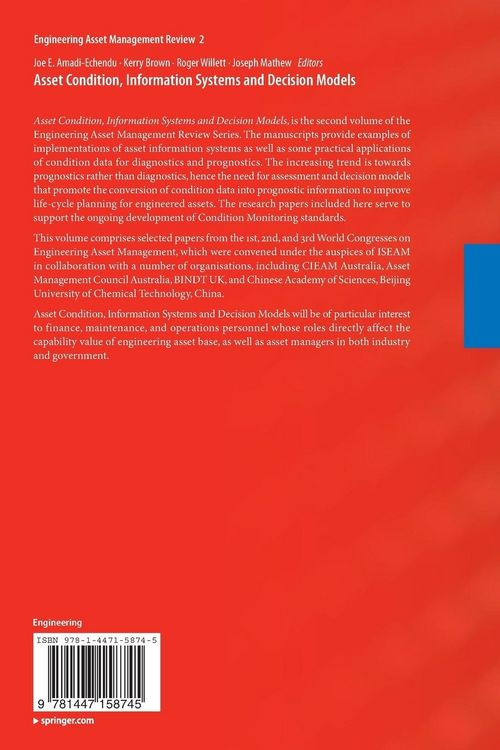 Produktbild: Asset Condition, Information Systems and Decision Models