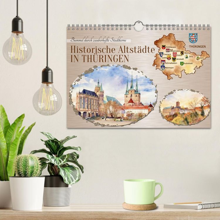Produktbild: Historische Altst&auml;dte in Th&uuml;ringen (Wandkalender 2027 DIN A4 quer), CALVENDO Monatskalender