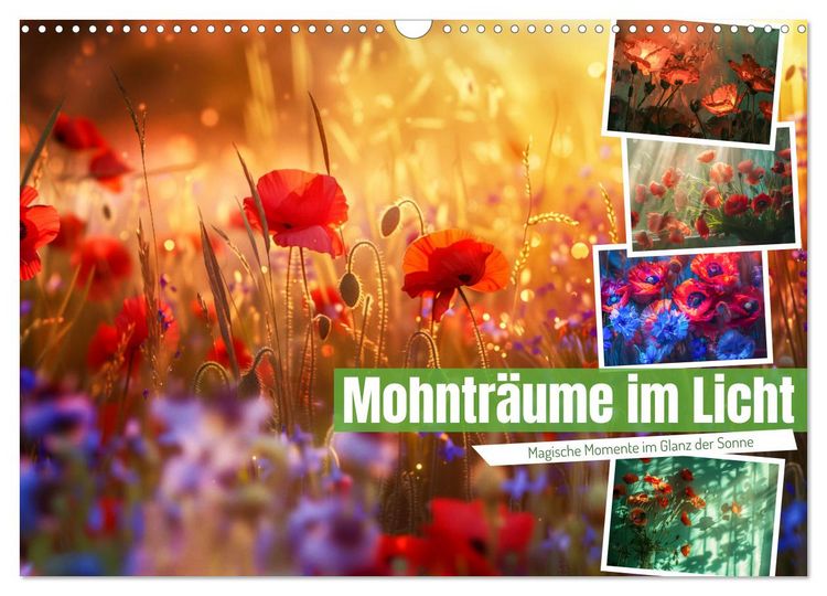 Produktbild: Mohntr&auml;ume im Licht (Wandkalender 2026 DIN A3 quer), CALVENDO Monatskalender