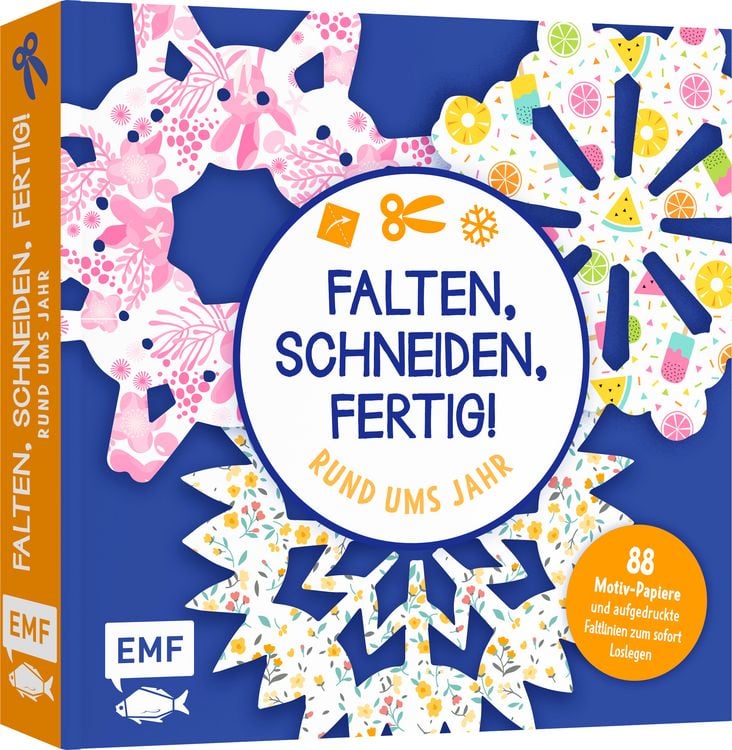 Produktbild: Bastelblock: Falten, Schneiden, fertig! Rund ums Jahr