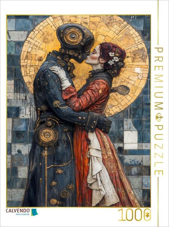 Produktbild: CALVENDO Puzzle Der Kuss KI | 1000 Teile Lege-Gr&ouml;&szlig;e 64x48cm Foto-Puzzle f&uuml;r gl&uuml;ckliche Stunden