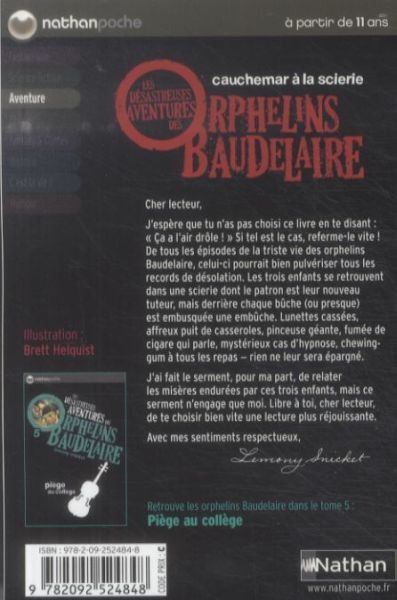 Produktbild: Les d&eacute;sastreuses aventures des orphelins Baudelaire