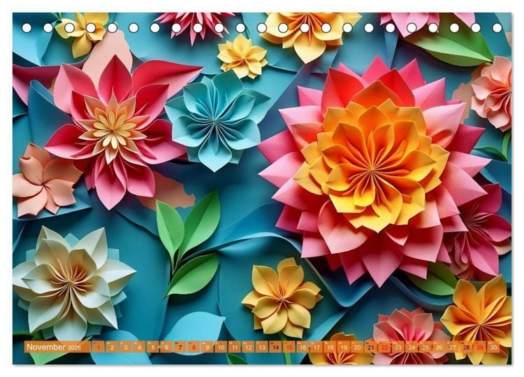 Produktbild: Origami-Formen (Tischkalender 2026 DIN A5 quer), CALVENDO Monatskalender