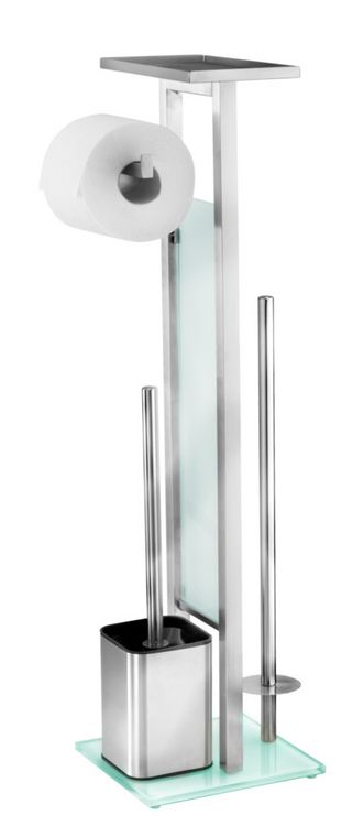 Produktbild: Stand WC-Garnitur Mod. Debar mit Ablage Edelstahl, rostfrei