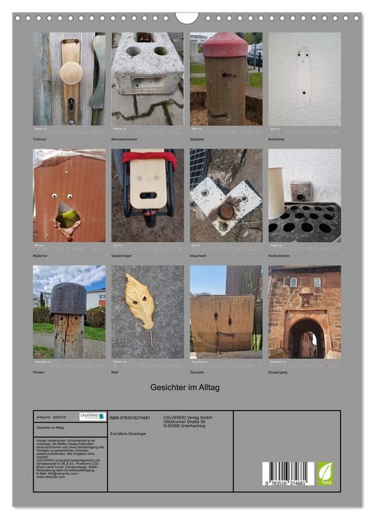 Produktbild: Gesichter im Alltag (Wandkalender 2026 DIN A3 hoch), CALVENDO Monatskalender