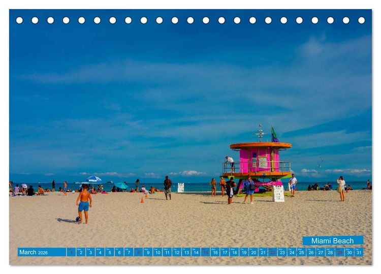 Produktbild: Colorful Miami (Desk Calendar 2026 DIN A5 landscape), CALVENDO 12 Month DeskCalendar