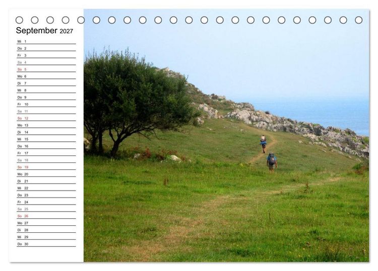 Produktbild: Camino del norte - K&uuml;stenweg (Tischkalender 2027 DIN A5 quer), CALVENDO Monatskalender