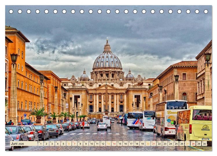 Produktbild: Reise durch Italien Vatikan (Tischkalender 2026 DIN A5 quer), CALVENDO Monatskalender