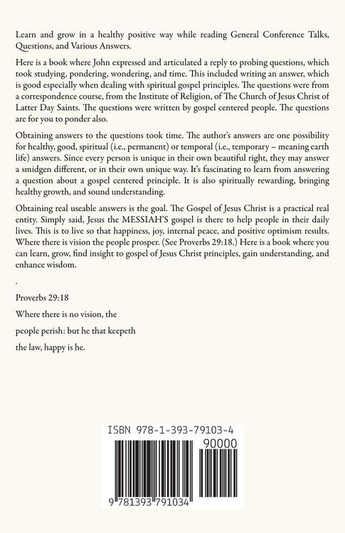 Produktbild: General Conference Talks, Questions, and Various Answers