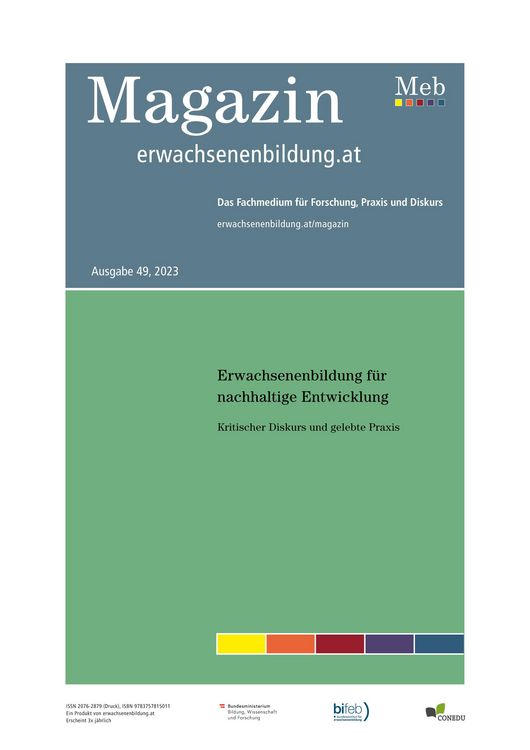 Produktbild: Erwachsenenbildung f&uuml;r nachhaltige Entwicklung