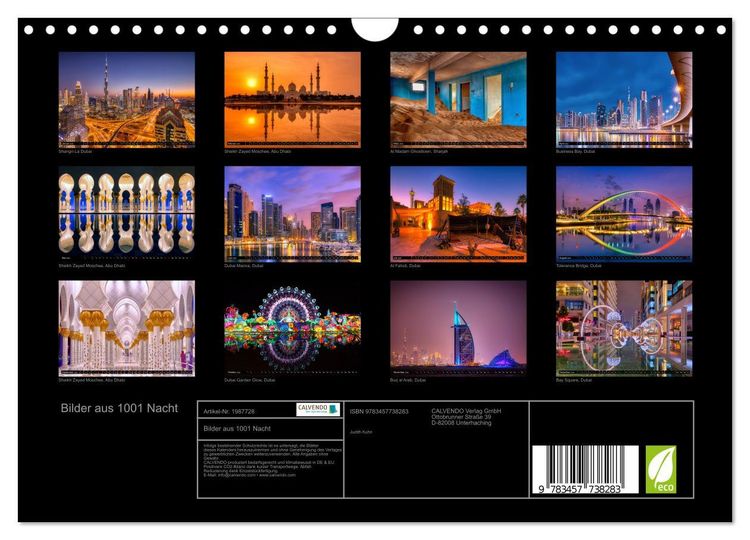 Produktbild: Bilder aus 1001 Nacht (Wandkalender 2026 DIN A4 quer), CALVENDO Monatskalender