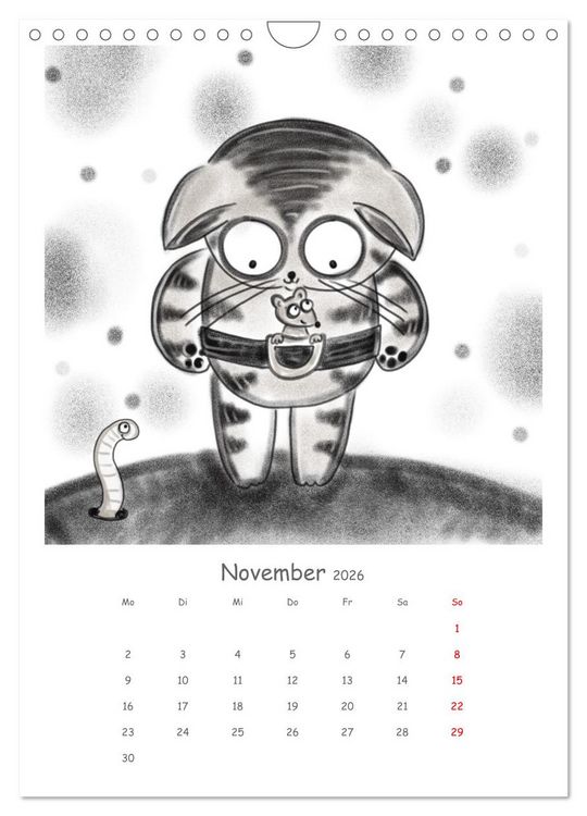 Produktbild: LEOPOLD DER DRITTE - Ein unglaublich liebenswerter Kater (Wandkalender 2026 DIN A4 hoch), CALVENDO Monatskalender