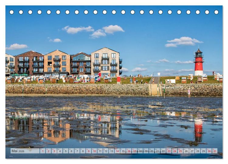 Produktbild: Seebad B&uuml;sum (Tischkalender 2026 DIN A5 quer), CALVENDO Monatskalender