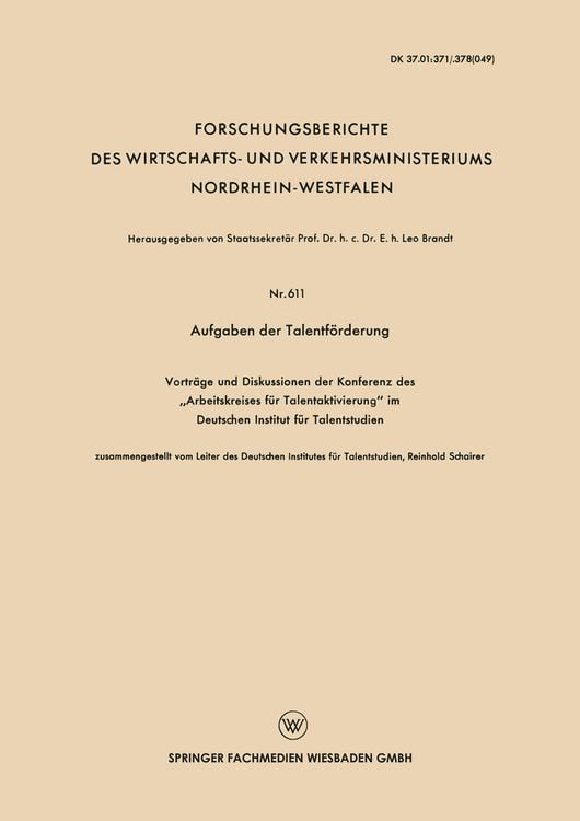 Produktbild: Aufgaben der Talentf&ouml;rderung