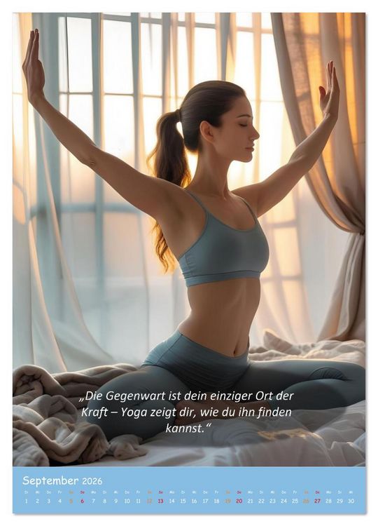 Produktbild: Yoga im Bett (Wandkalender 2026 DIN A4 hoch), CALVENDO Monatskalender