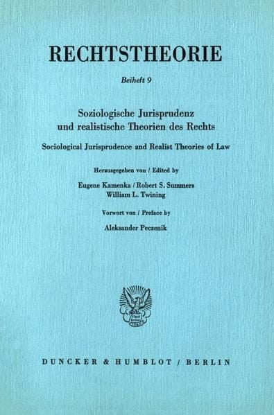 Produktbild: Soziologische Jurisprudenz und realistische Theorien des Rechts - Sociological Jurisprudence and Realist Theories of Law.