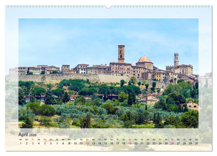 Produktbild: Volterra Perle der Toskana (Wandkalender 2026 DIN A2 quer), CALVENDO Monatskalender