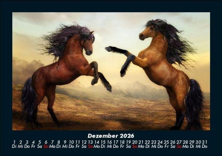 Produktbild: Pferdegefl&uuml;ster 2026 Fotokalender DIN A5