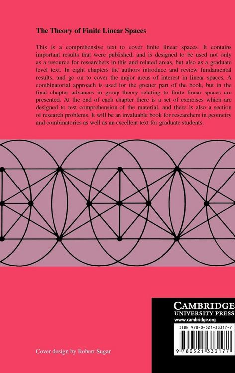 Produktbild: The Theory of Finite Linear Spaces