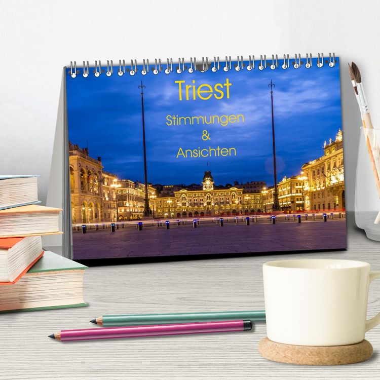 Produktbild: Triest - Stimmungen und Ansichten (Tischkalender 2026 DIN A5 quer), CALVENDO Monatskalender
