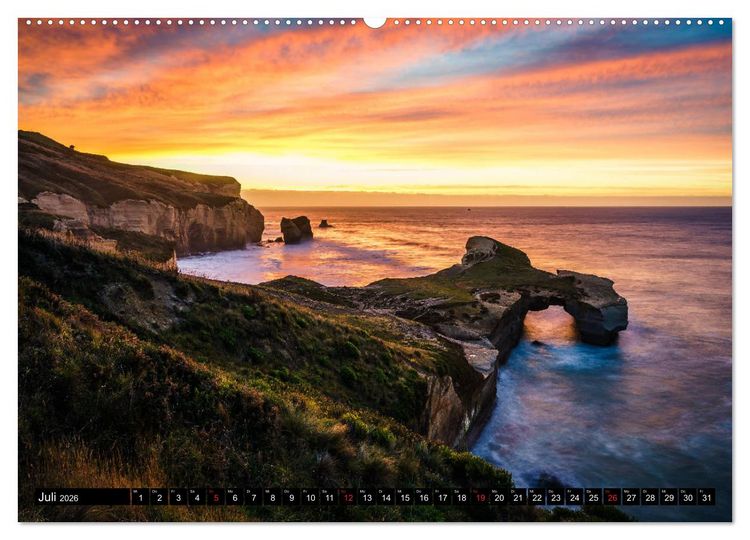 Produktbild: Neuseeland - Die sch&ouml;nsten Orte der Nord- und S&uuml;dinsel (hochwertiger Premium Wandkalender 2026 DIN A2 quer), Kunstdruck in Hochglanz