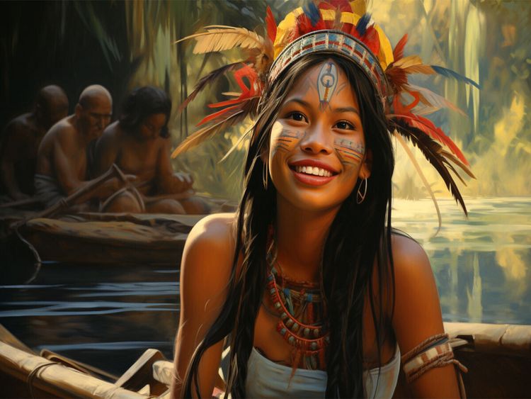 Produktbild: CALVENDO Puzzle Junge Frau aus einer alten s&uuml;damerikanischen Hochkultur - Maya Inka | 1000 Teile Lege-Gr&ouml;&szlig;e 64x48cm Foto-Puzzle f&uuml;r gl&uuml;ckliche Stunden