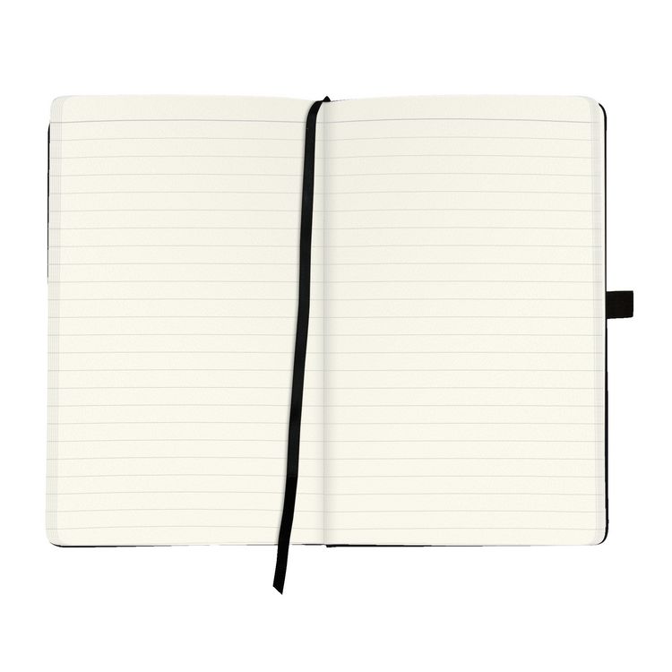 Produktbild: Herlitz Notizbuch Classic A5 96 Blatt liniert schwarz mit Leseband und Falttasche my.book