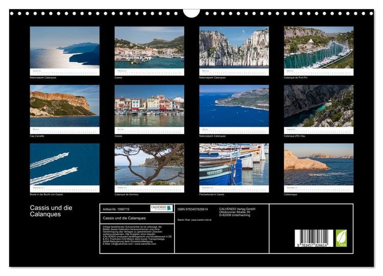 Produktbild: Cassis und die Calanques (Wandkalender 2026 DIN A3 quer), CALVENDO Monatskalender