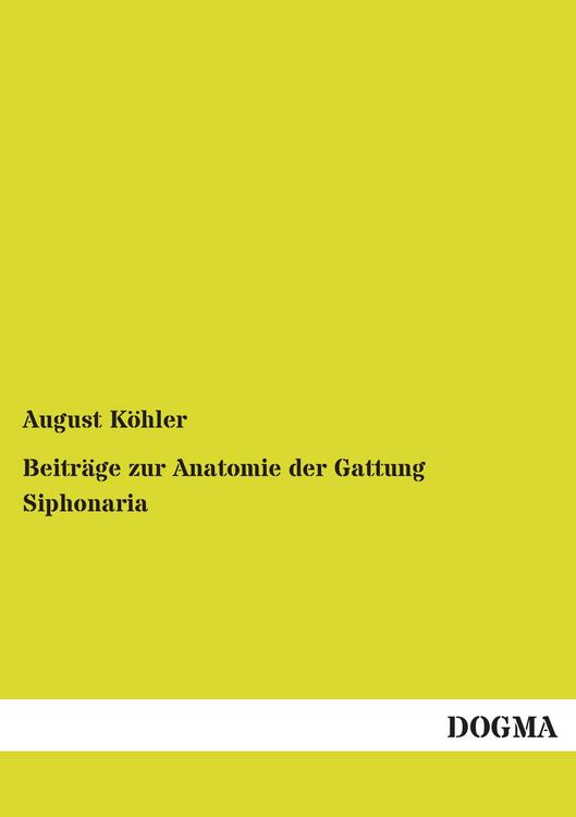 Produktbild: Beitr&auml;ge zur Anatomie der Gattung Siphonaria