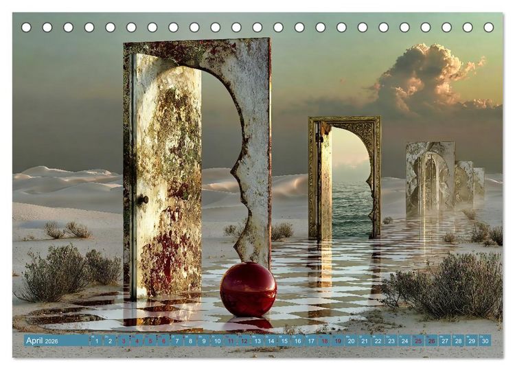 Produktbild: Zwischen Licht und Stille - Tr&auml;ume aus Licht und Form (Tischkalender 2026 DIN A5 quer), CALVENDO Monatskalender